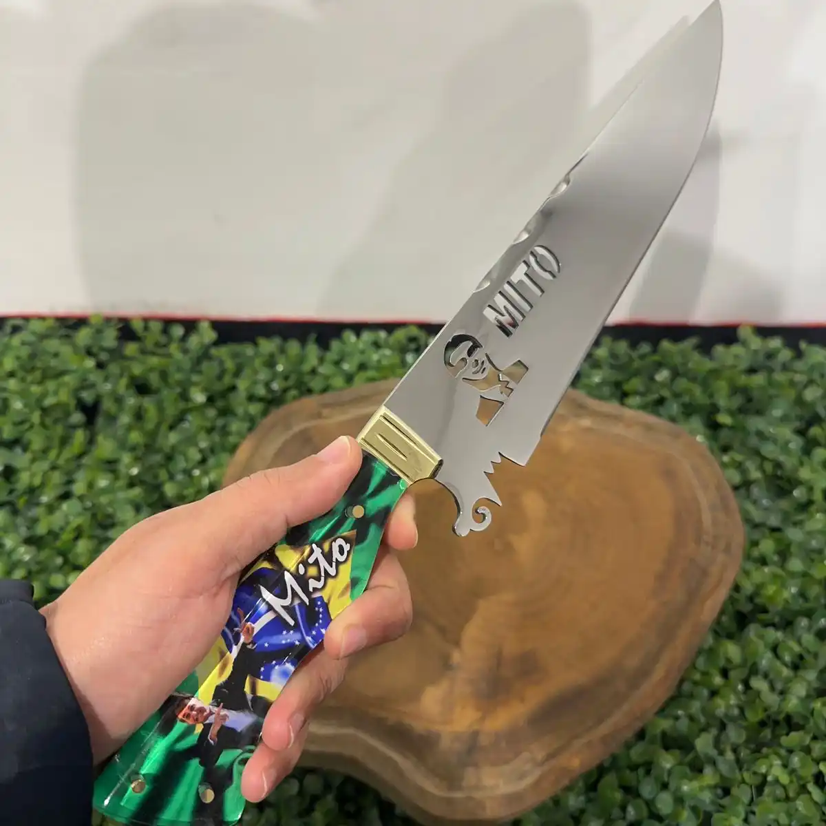 Faca Churrasco Artesanal 10 Polegadas Inox Bolsonaro Mito - Imagem 6