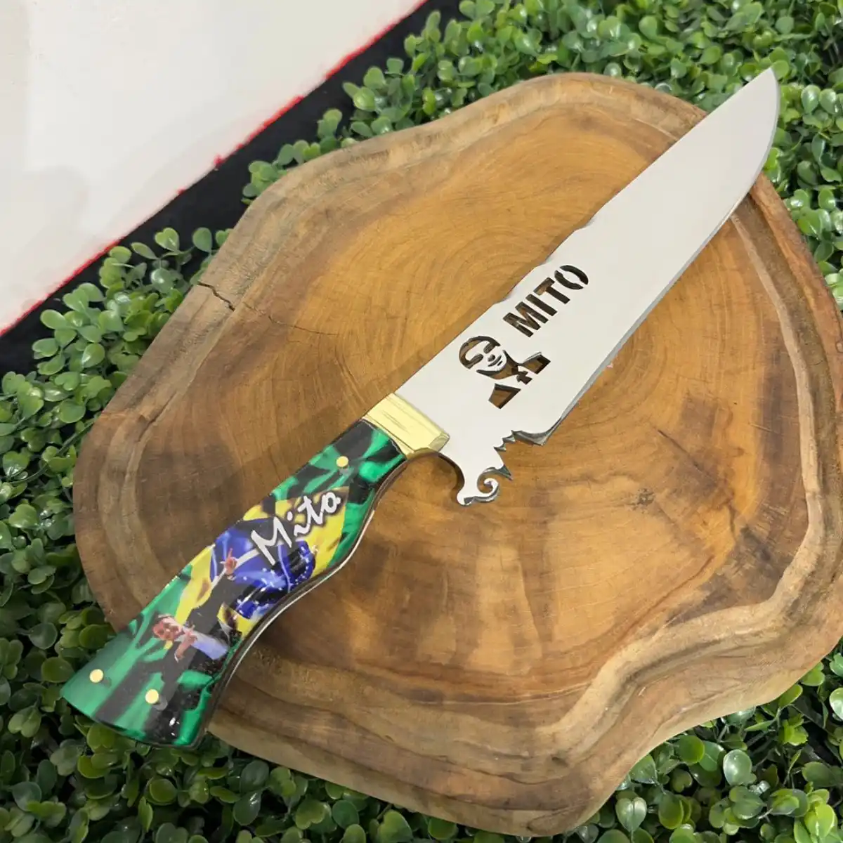 Faca Churrasco Artesanal 10 Polegadas Inox Bolsonaro Mito - Imagem 5