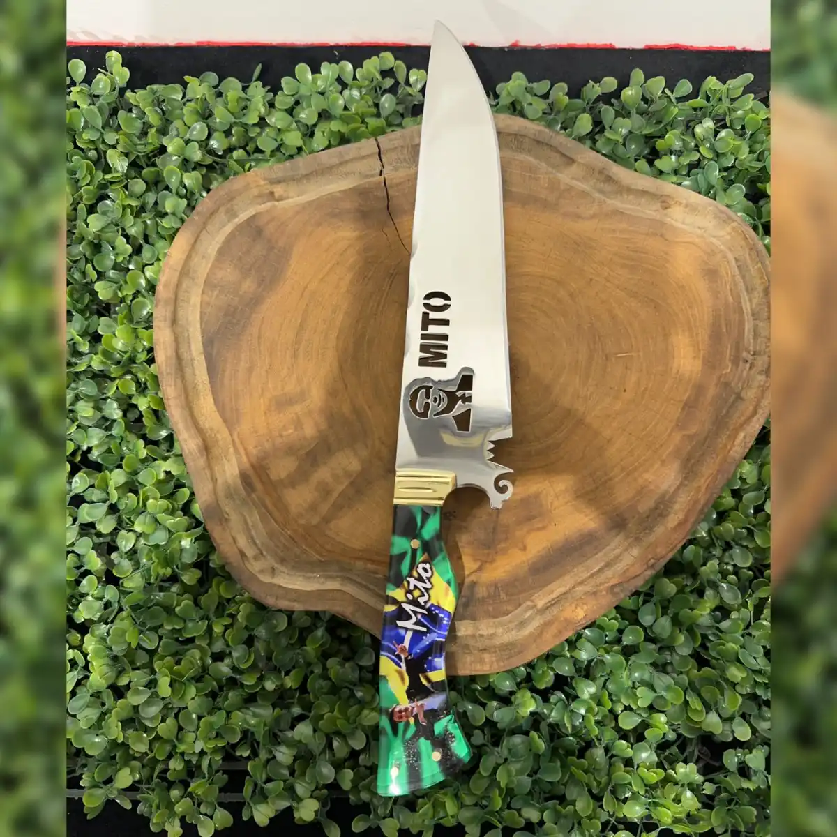 Faca Churrasco Artesanal 10 Polegadas Inox Bolsonaro Mito - Imagem 4