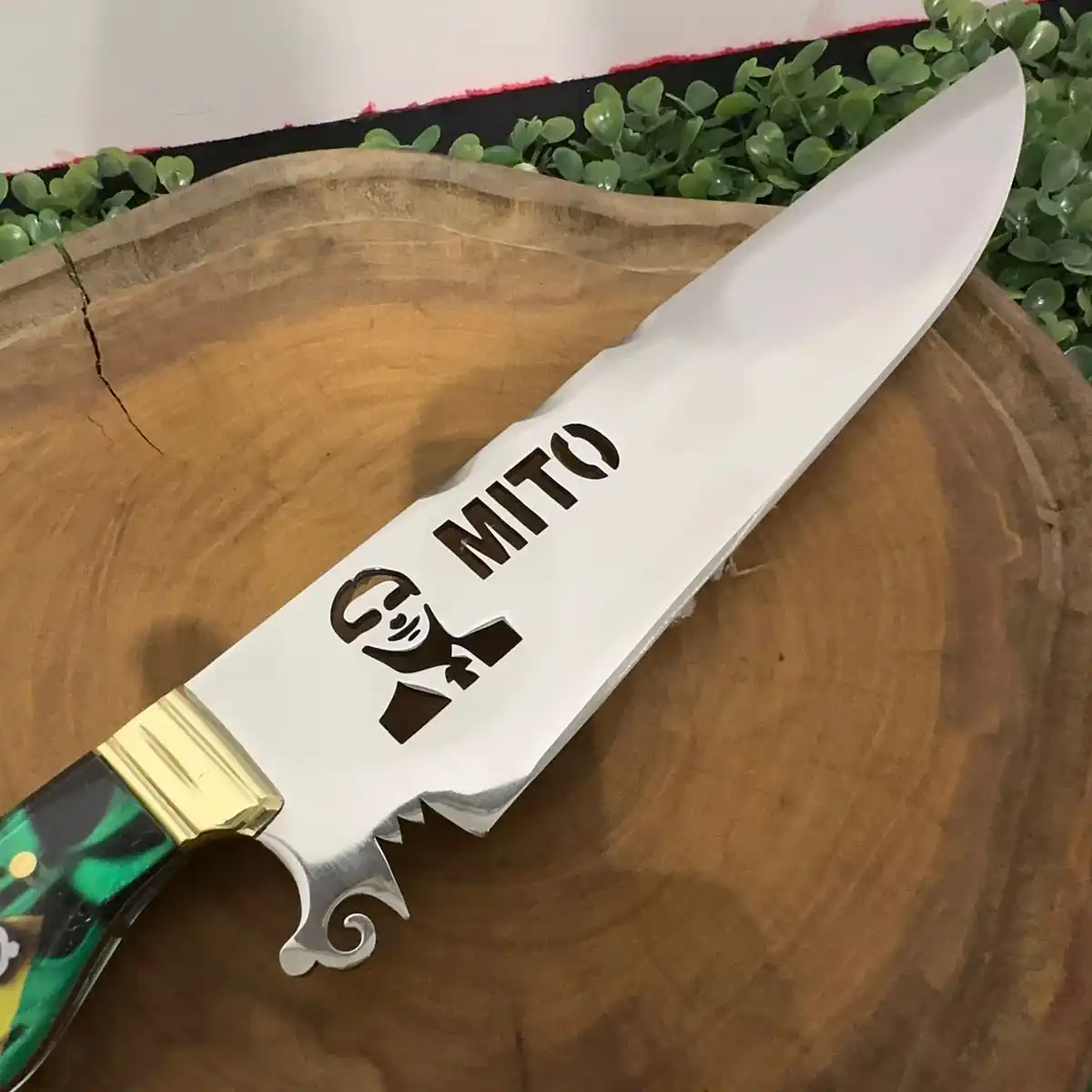 Faca Churrasco Artesanal 10 Polegadas Inox Bolsonaro Mito - Imagem 2