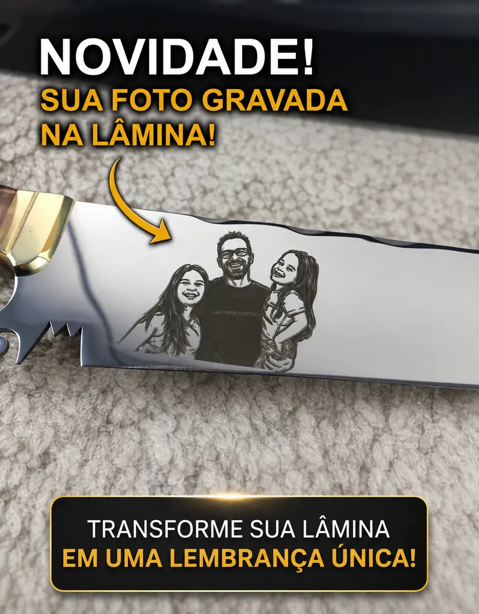 Faca Churrasco Artesanal Inox 10 Polegadas Dia dos Pais - Imagem 8