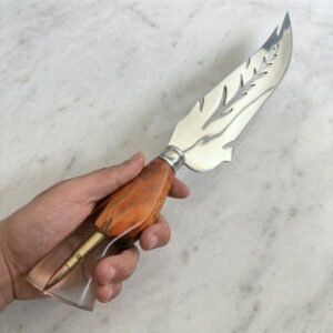 Faca Churrasco Aço Inox 10 Polegadas Folha Híbrida Fuzil