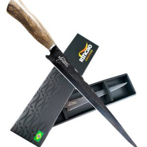 Faca Javalizeira 12 polegadas Aço Carbono 1070 Madeira