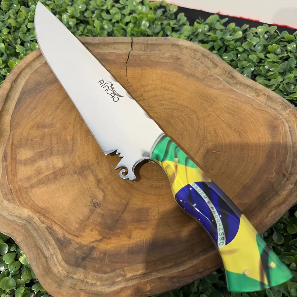 Faca Churrasco Artesanal 10 Polegadas Inox Brasil Sem Bronze - Imagem 2