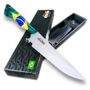 Faca Churrasco Artesanal 10 Polegadas Inox Brasil Sem Bronze